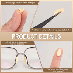 Nose pads compatible with plastic frames and full-frame glasses