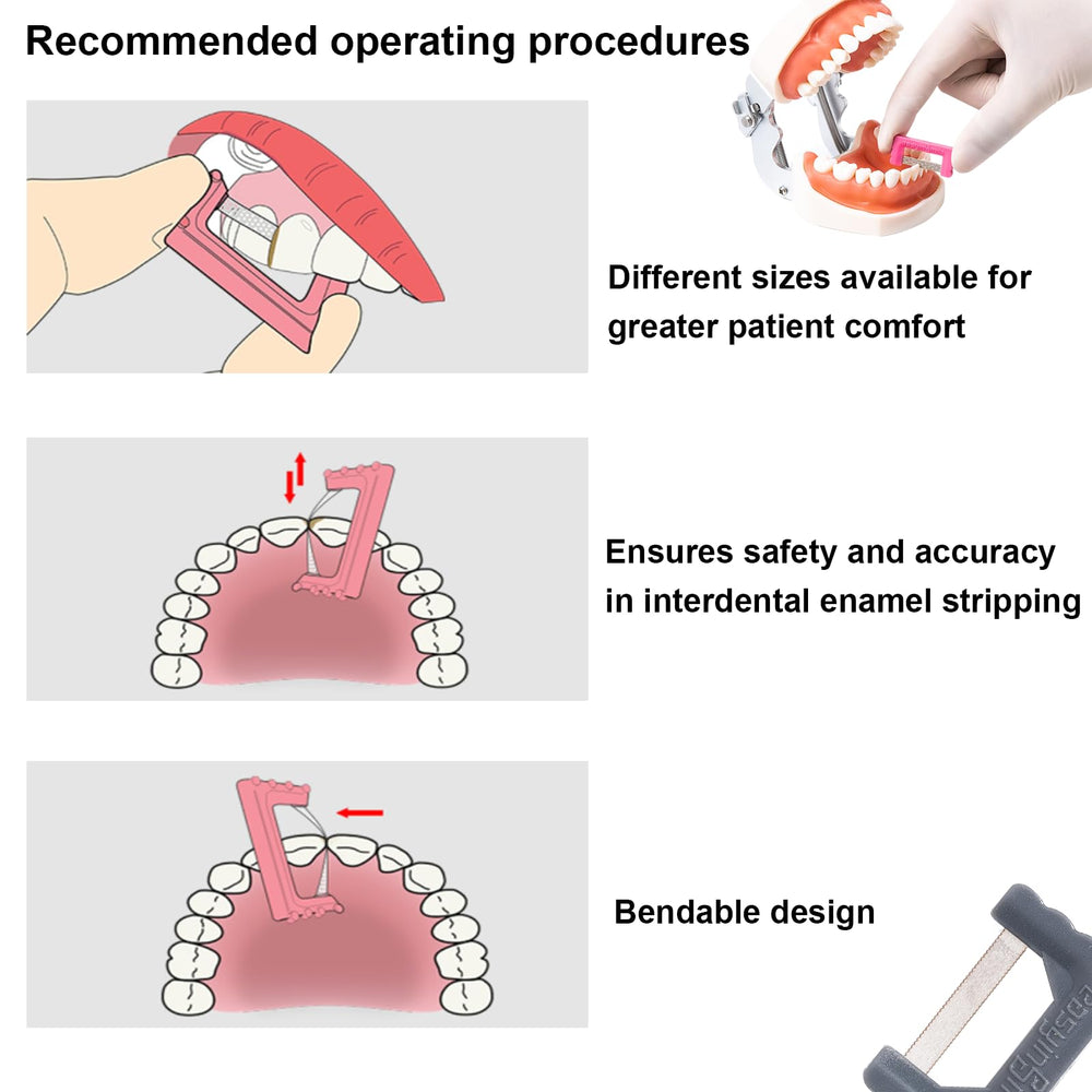 Ergonomic, body-friendly design of HarmonyDent IPR strip