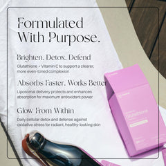 30 lemon-flavored Glutathione packets displayed