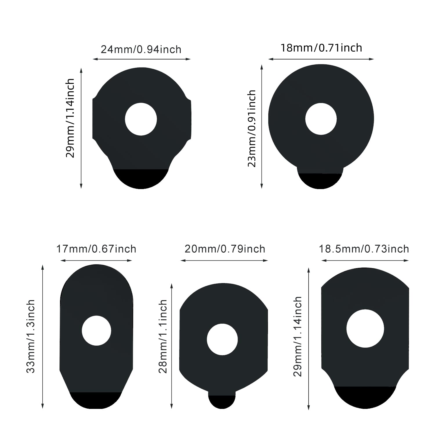 Anti-slip, double-sided adhesive lens blocking pads