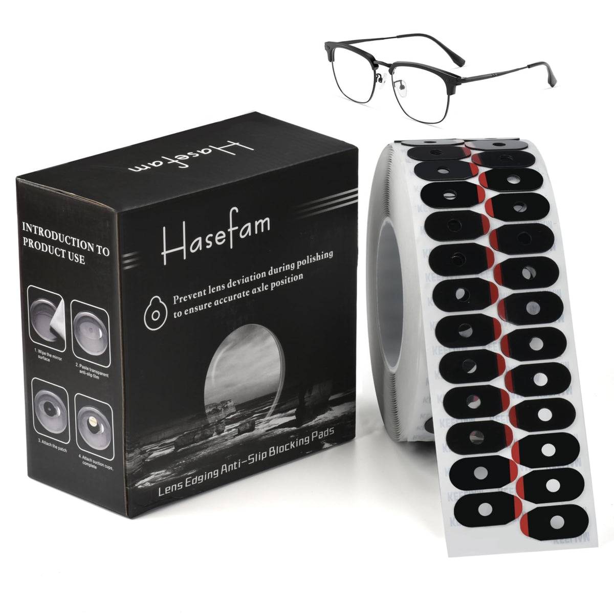 Hasefam lens edging blocking pads 0.67 x 1.3 inches