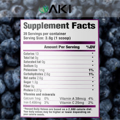 Dried haskap berries used to make the extract