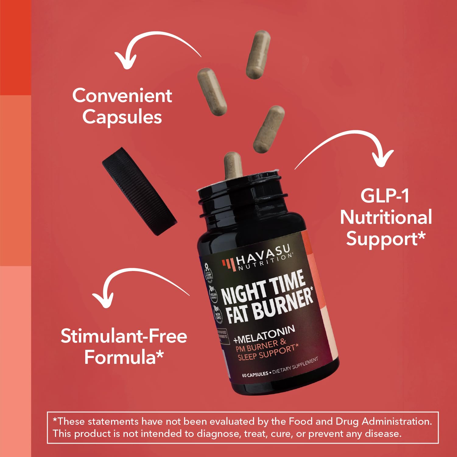 HAVASU NUTRITION Night-Time Fat Burner L-theanine calming moment.