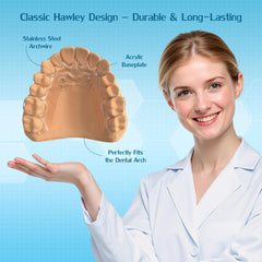 Retainer showing custom fit from dental impression