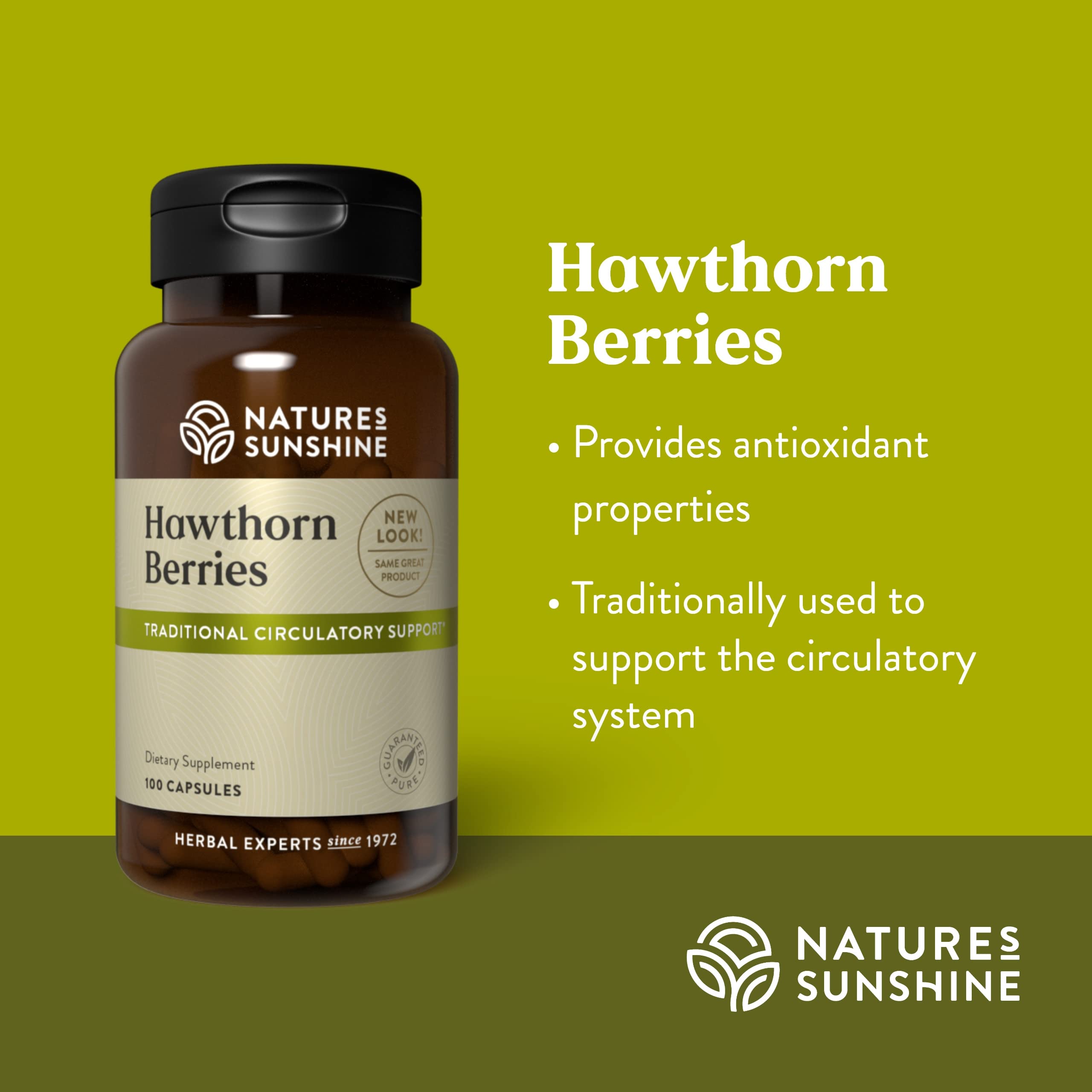Hawthorn berries product label
