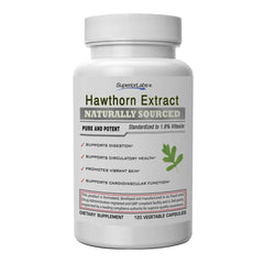 Bottle of Hawthorn Berry 300mg capsules with label