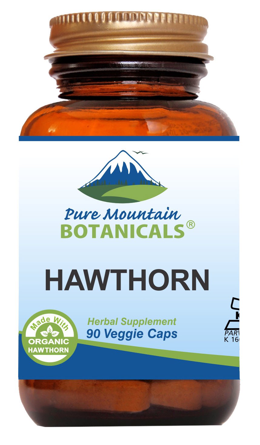 Hawthorn Berry Capsules bottle on white background