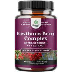 High-strength hawthorn berry capsules with 4:1 extract