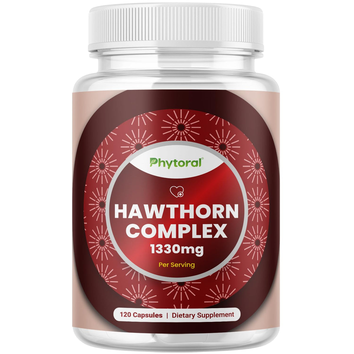 Front view of High Strength Hawthorn Berry Capsules bottle