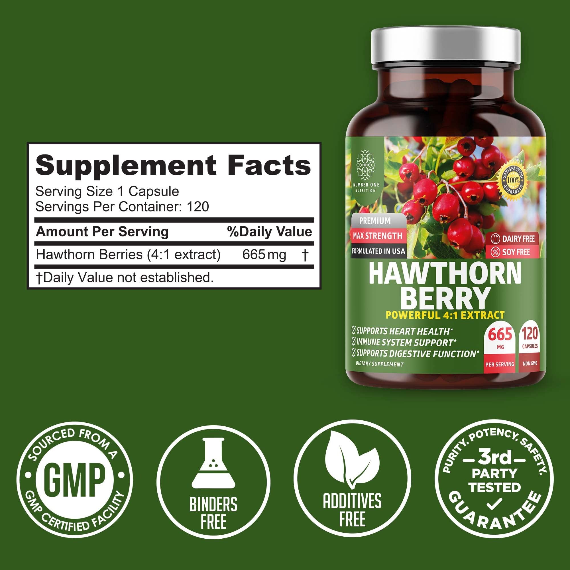 Max strength Hawthorn Berry capsules