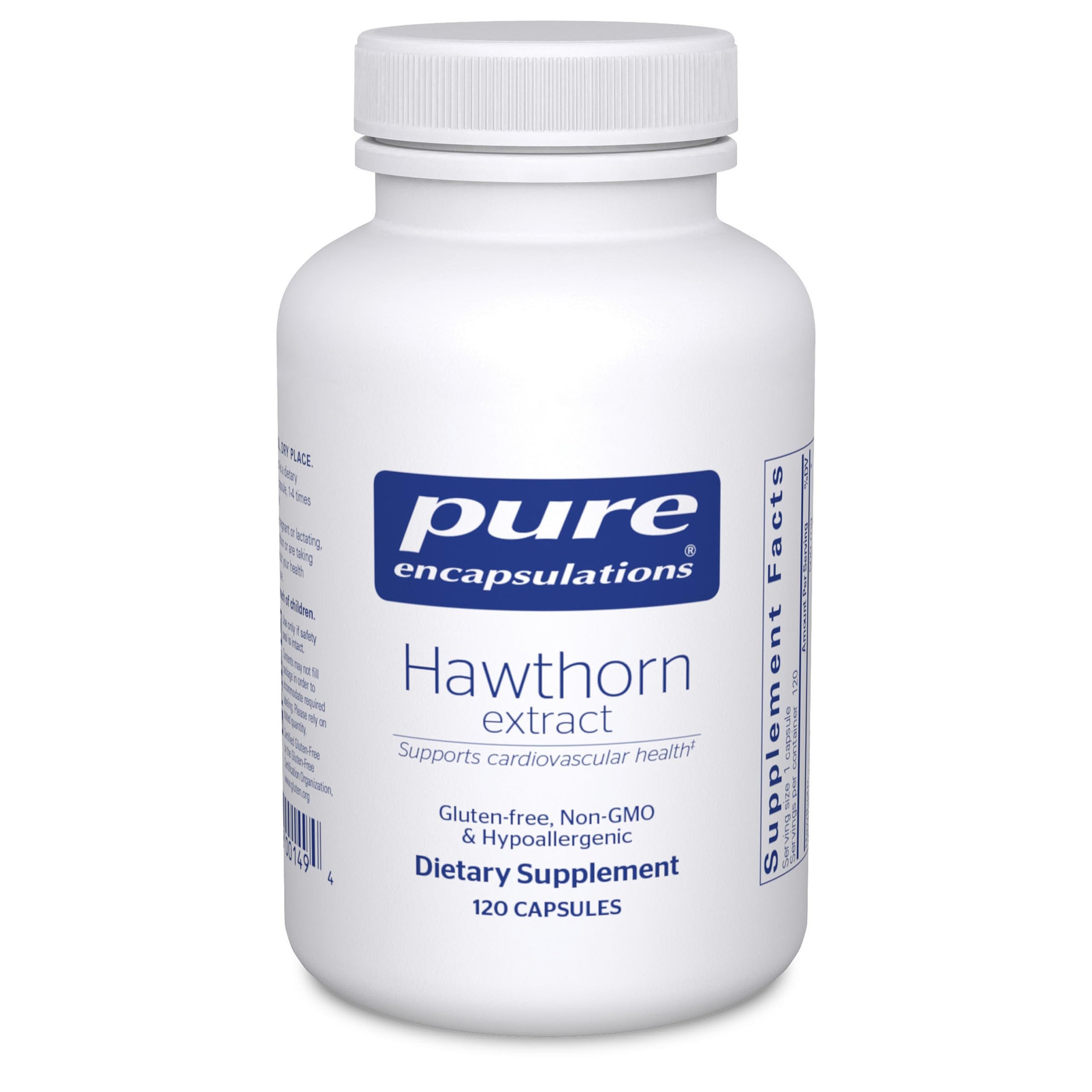 Bottle of Pure Encapsulations Hawthorn Extract 120 capsules