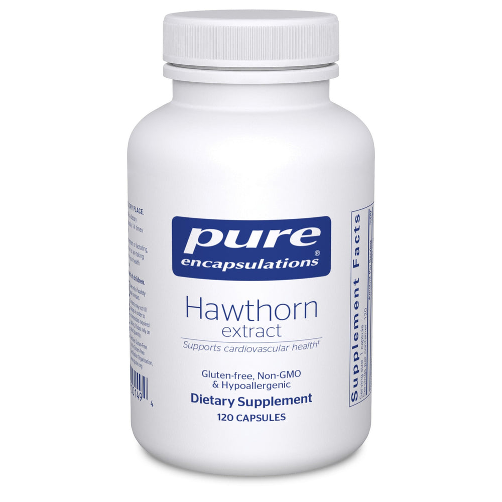 Bottle of Pure Encapsulations Hawthorn Extract 120 capsules