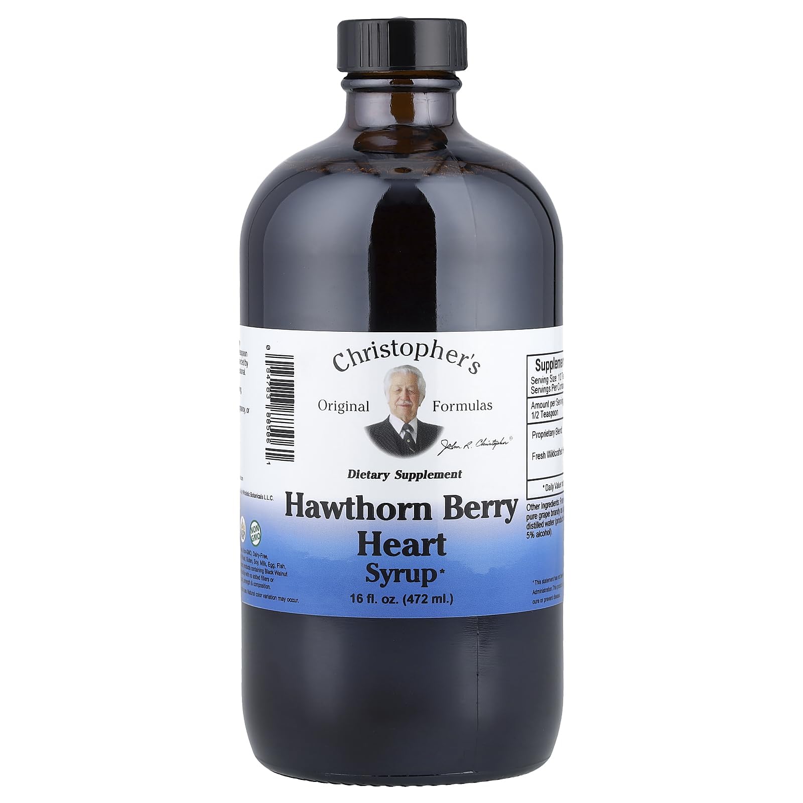 Christopher's Original Formulas Hawthorn Berry Heart Syrup bottle - 16 oz