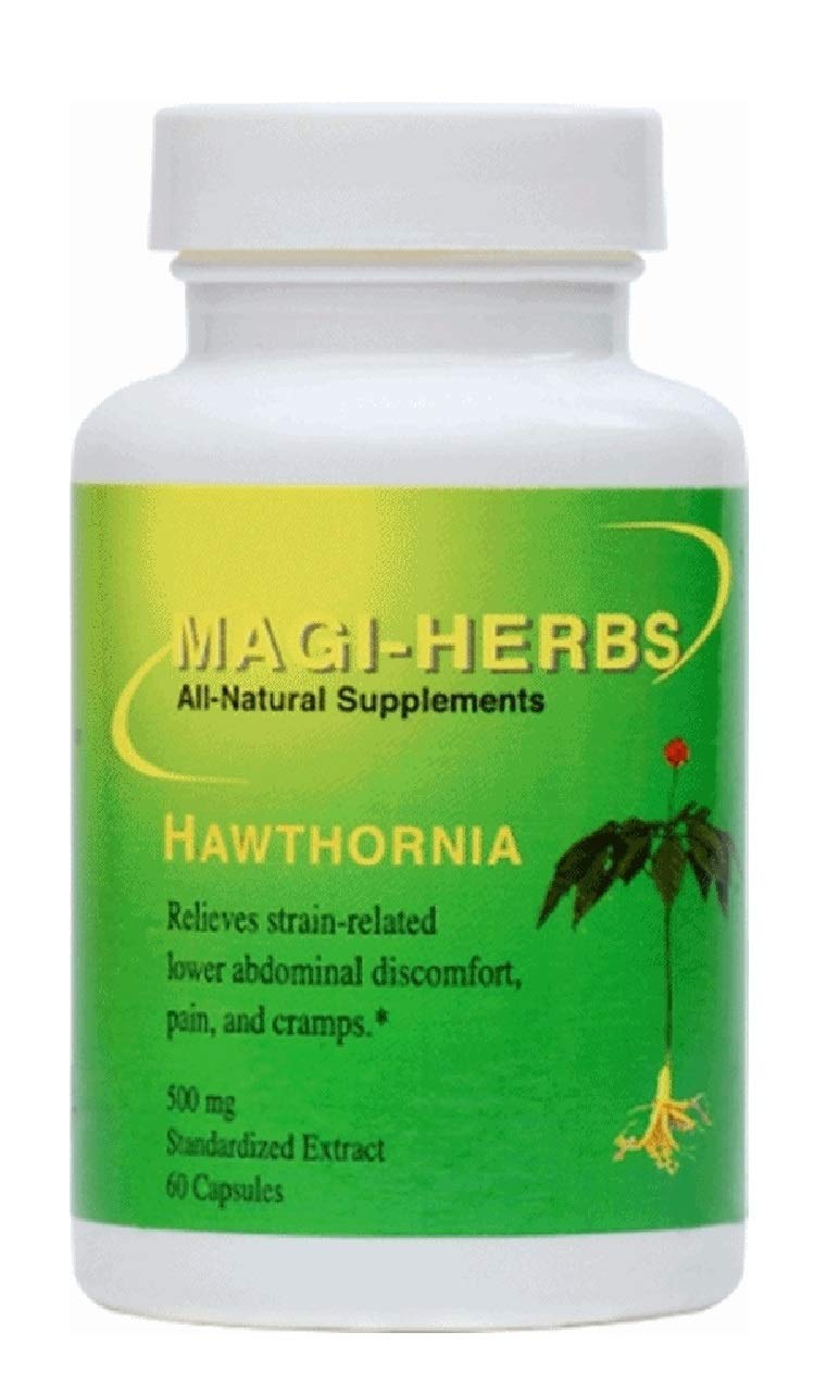 Bottle of Hawthornia Early Hernia Remedy with 60 capsules
