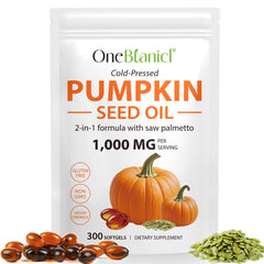 HBIKCLYC Pumpkin Seed Oil with Saw Palmetto bottle – 300 softgels