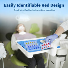 High-temperature resistant dental irrigation tip in red