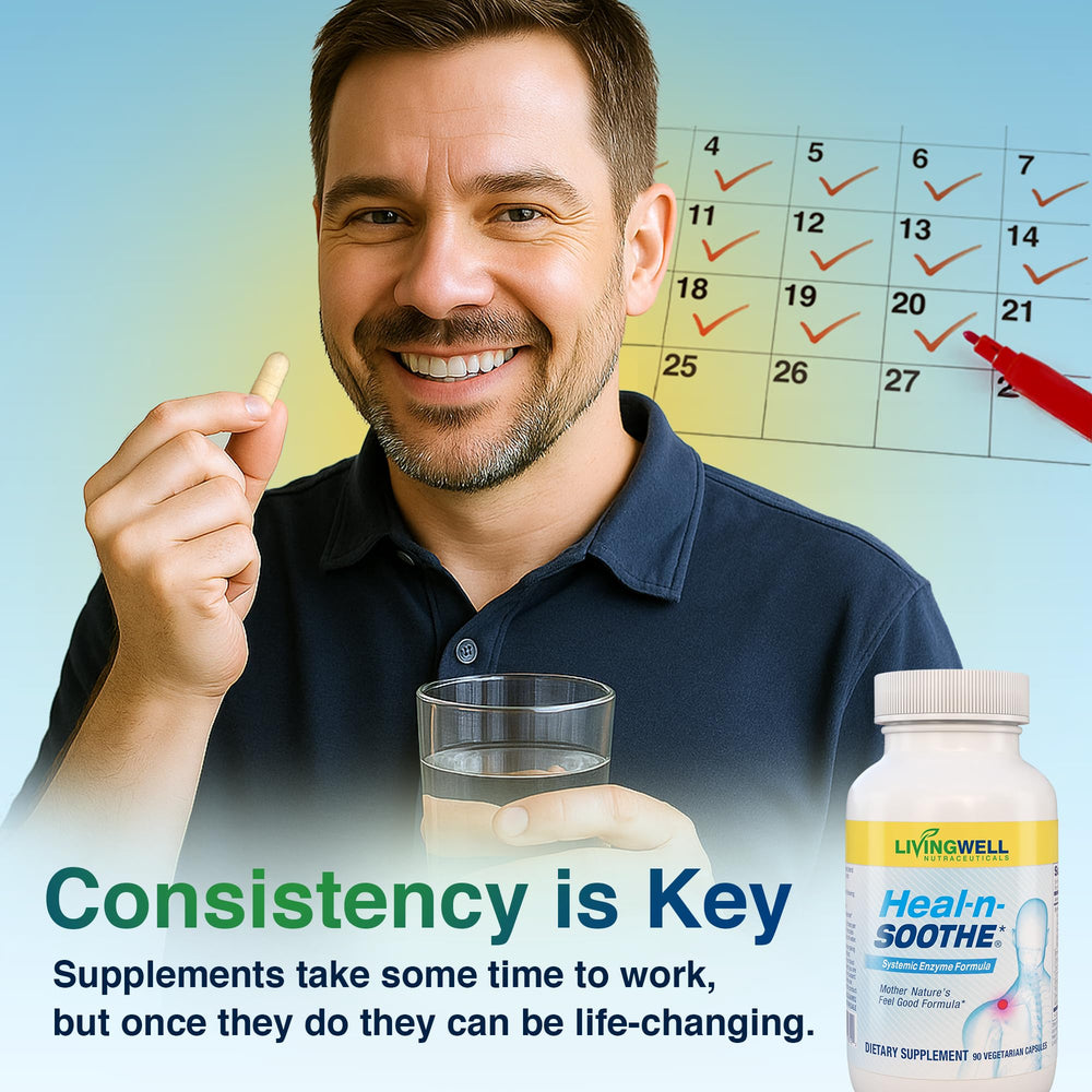 Label highlighting bromelain and papain in HEAL-N-SOOTHE