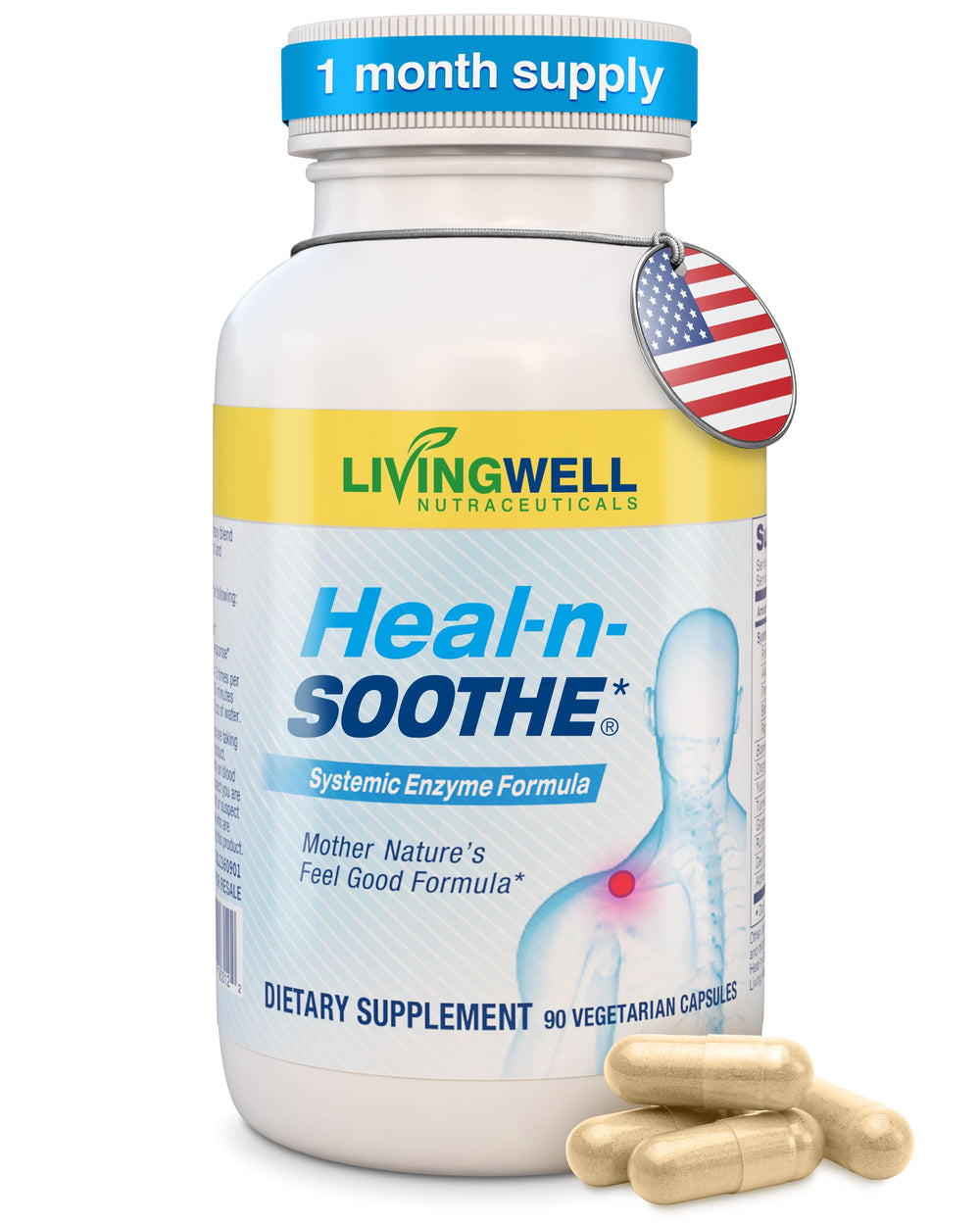 HEAL-N-SOOTHE 90-count bottle label