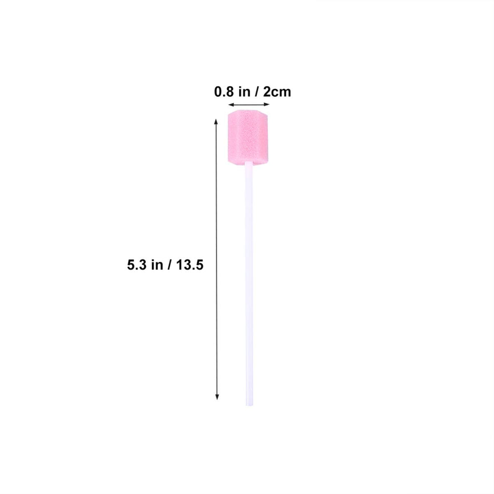 Disposable mouth swabs pink color for oral care