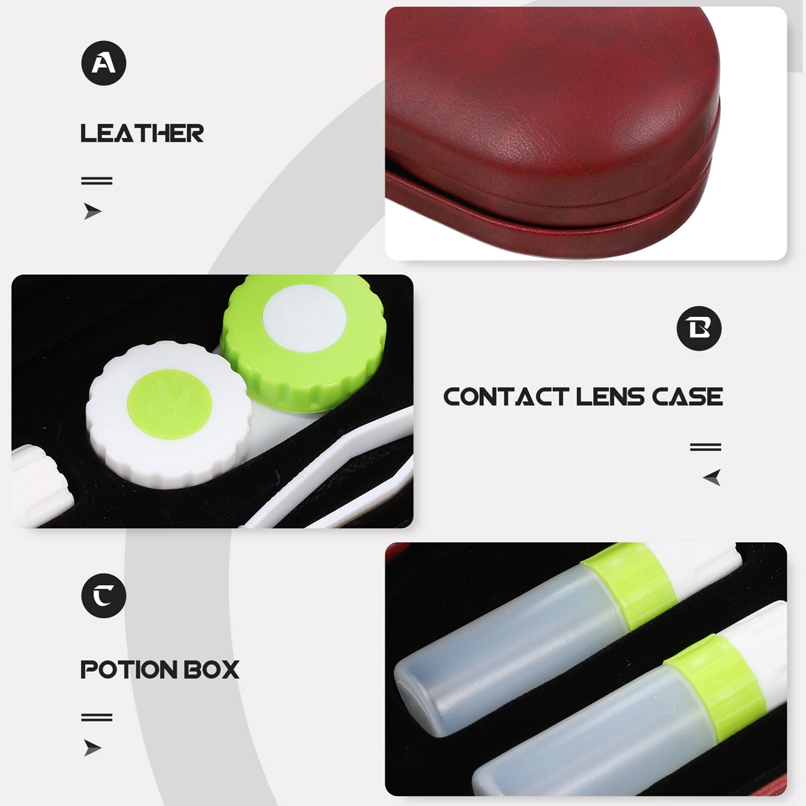 Interior compartment with lens accessories