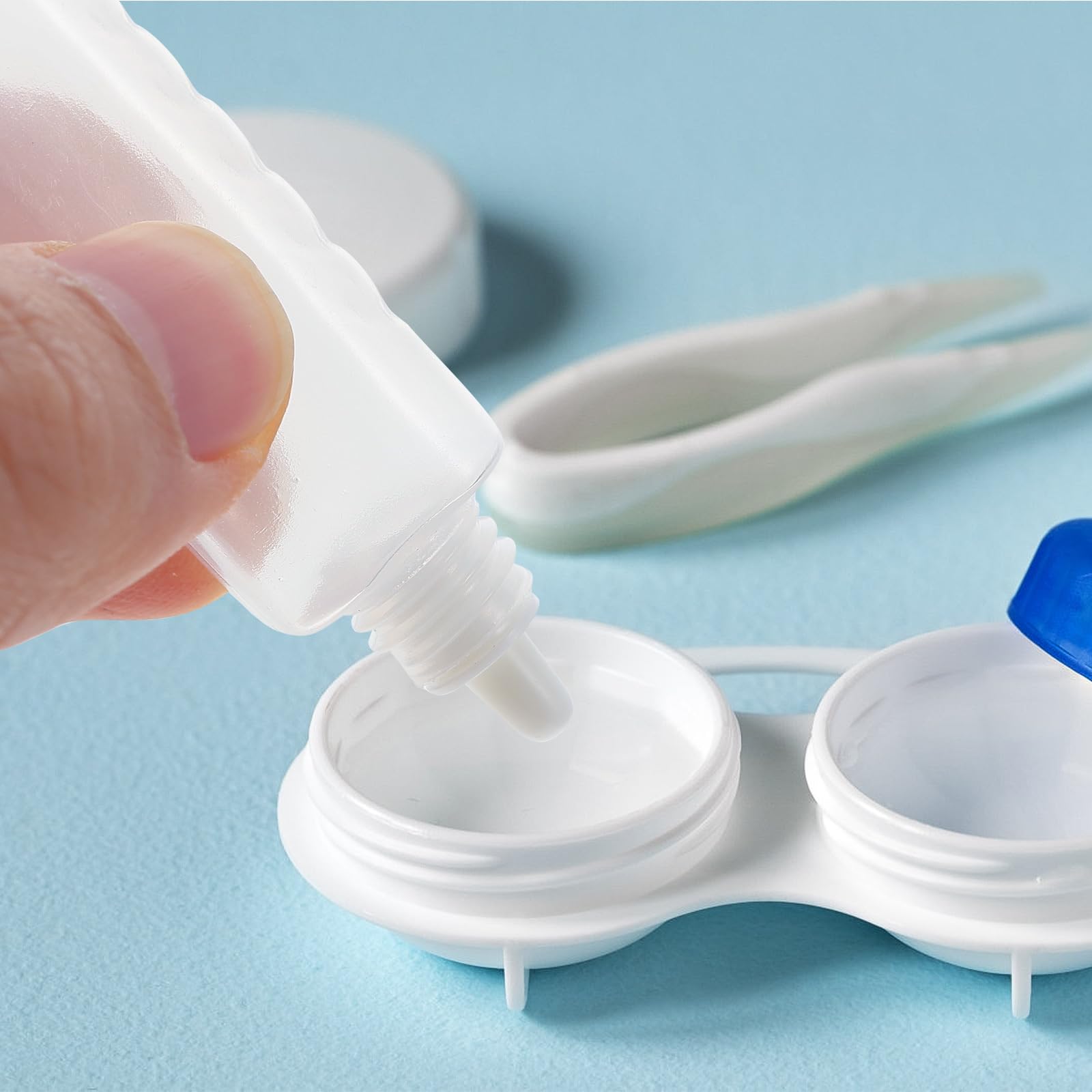 Close-up of leak-proof cap on a transparent nursing bottle