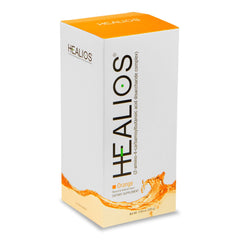 Glass of water with Healios powder being stirred