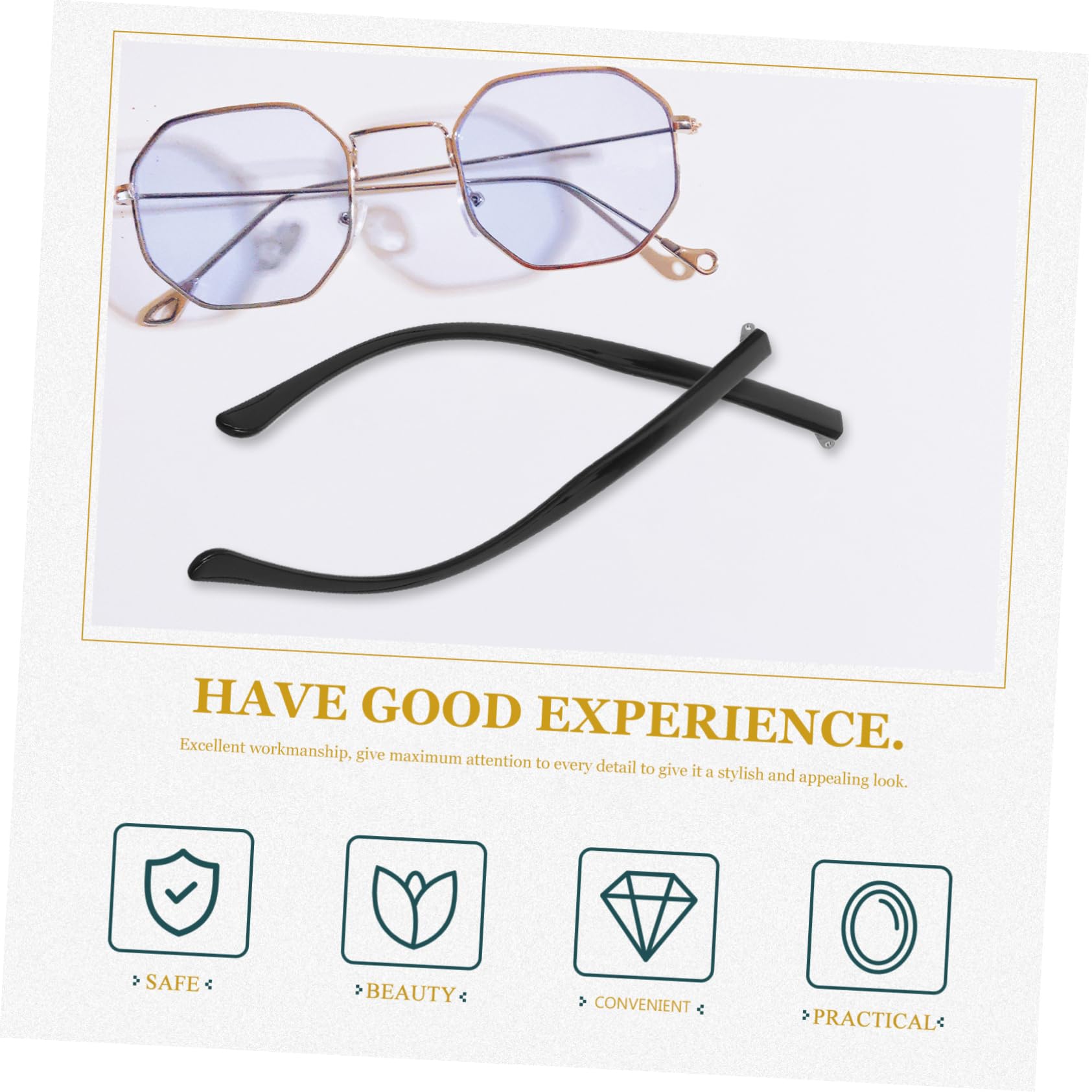 Lightweight metal arm legs for glasses