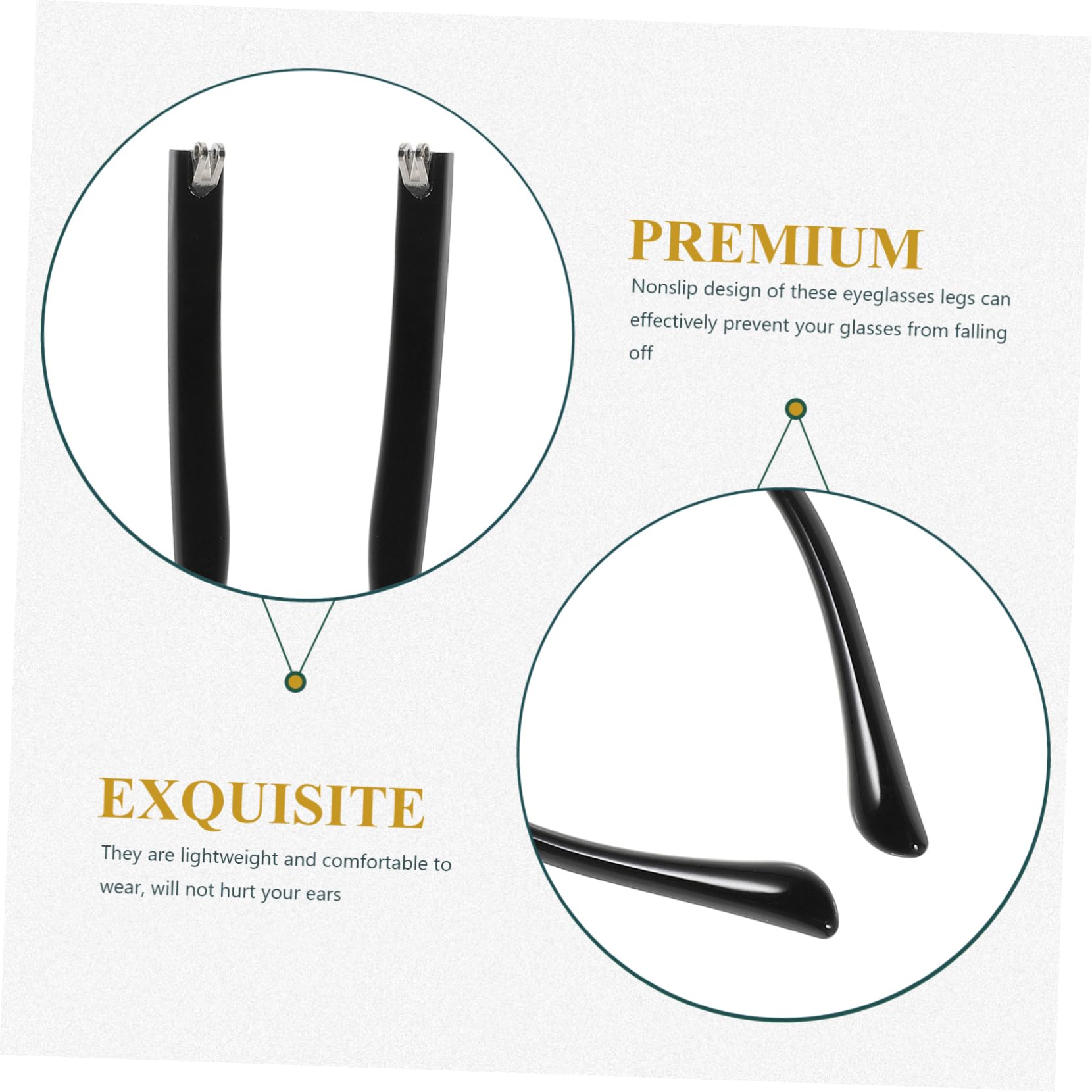 Replacement glasses arm - universal design