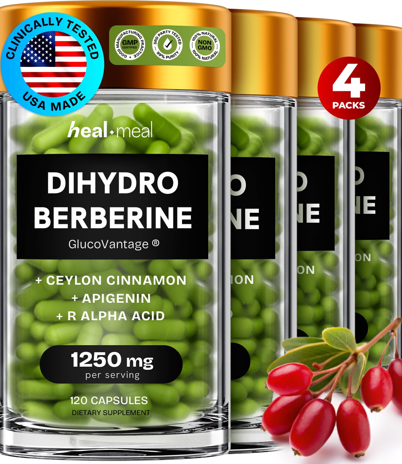 HealMeal Dihydroberberine bottle label