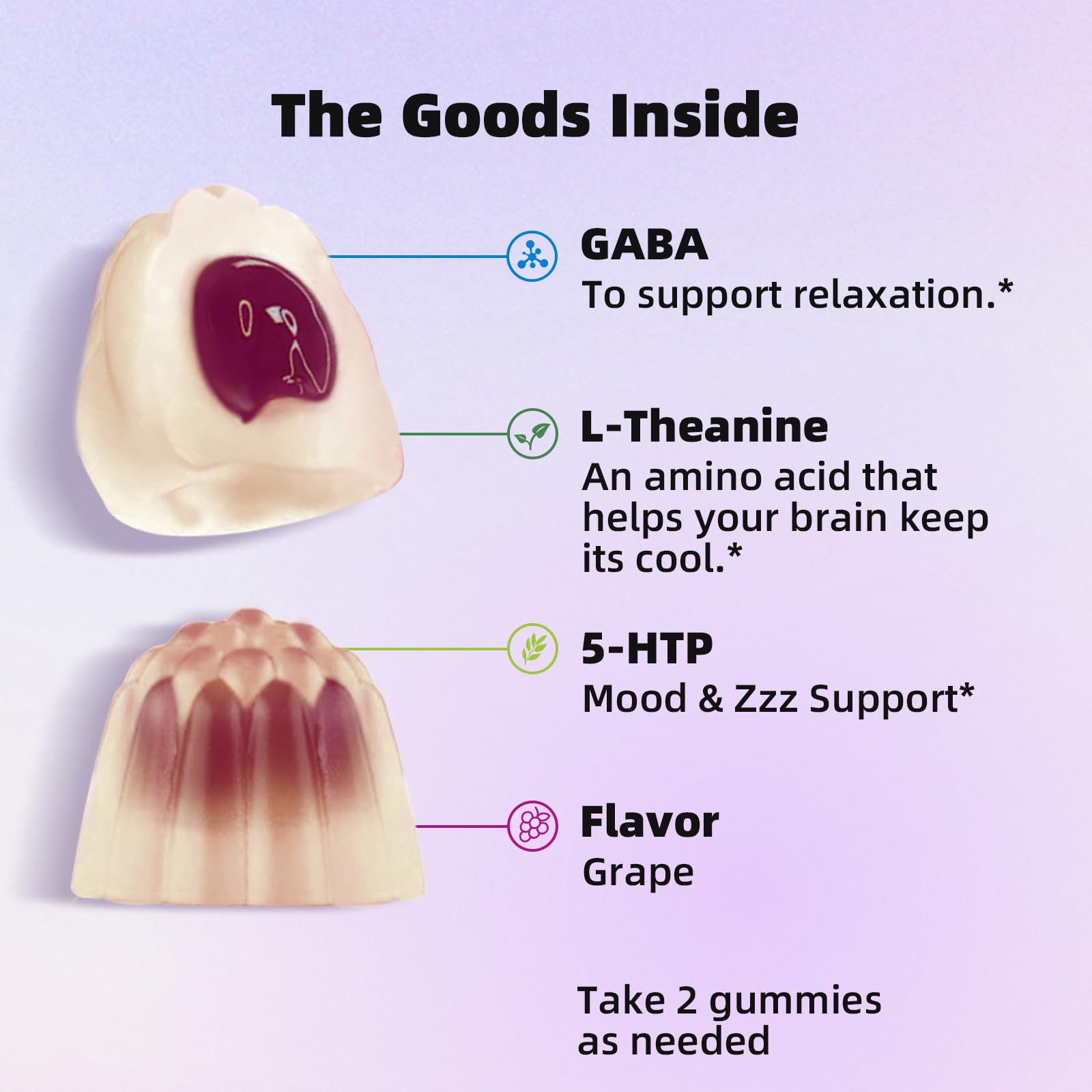 GABA gummies with melatonin-friendly formulation for nighttime support