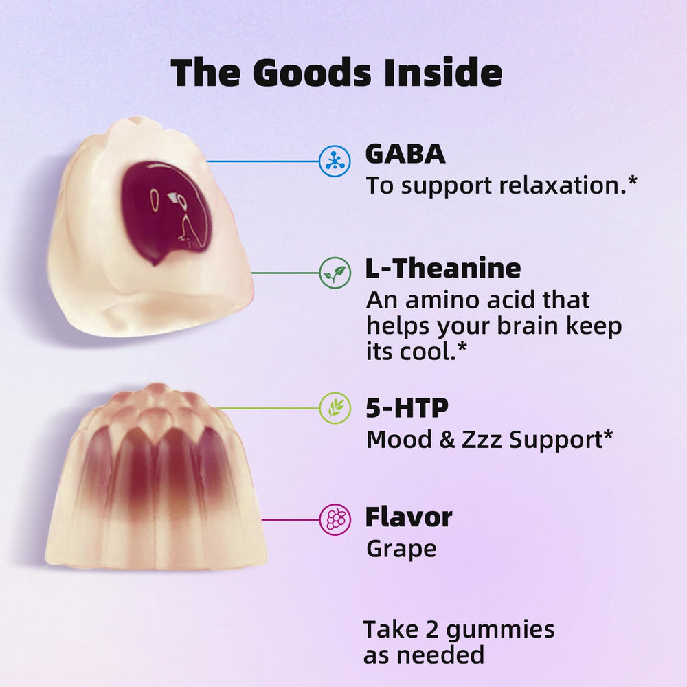 GABA gummies with melatonin-friendly formulation for nighttime support