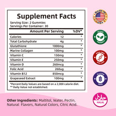 Close-up of strawberry-flavored glutathione gummy