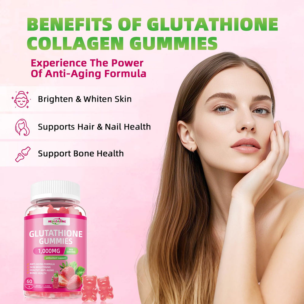 Gummies with hydrolyzed collagen and vitamin icons