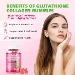 Gummies with hydrolyzed collagen and vitamin icons