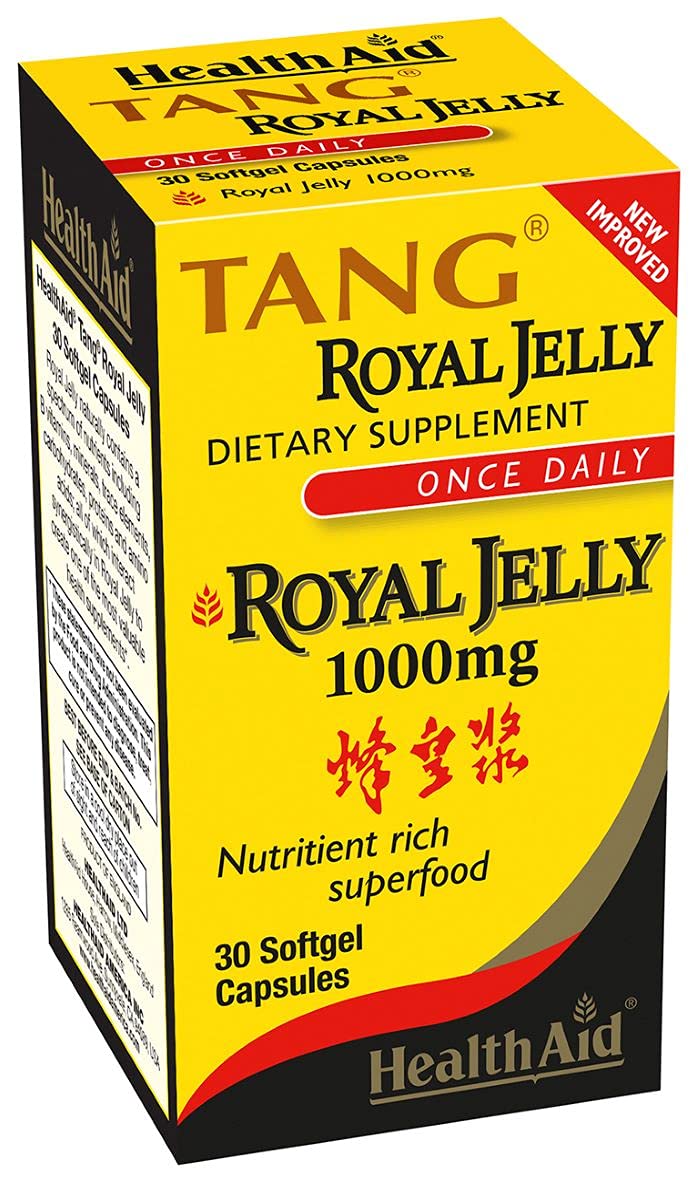 Health Aid Tang Royal Jelly 1000mg bottle with 30 softgel capsules