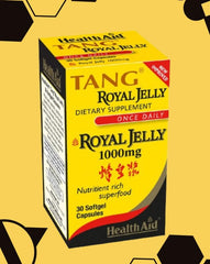 Free From ingredients and England origin label on Tang Royal Jelly packaging