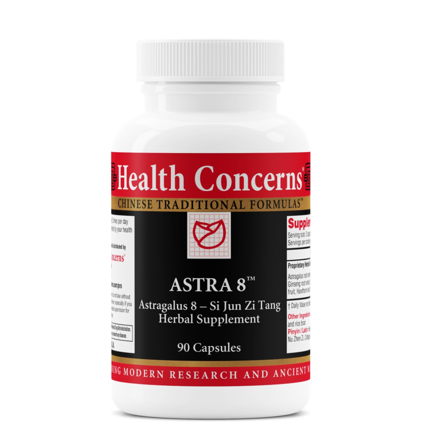 Health Concerns Astra 8 bottle with immune support and energy boost formula