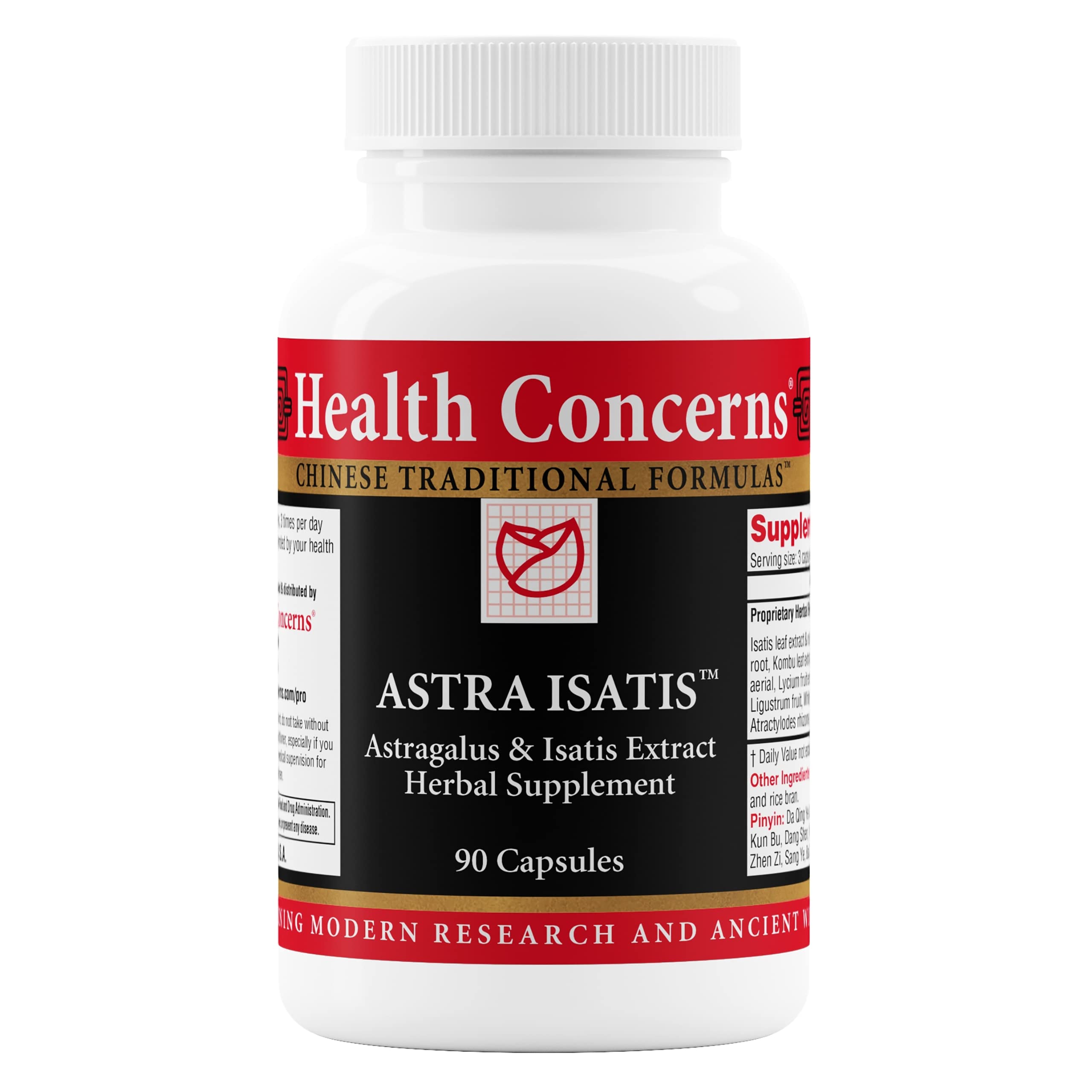 Health Concerns Astragalus Isatis Licorice 90-capsules bottle