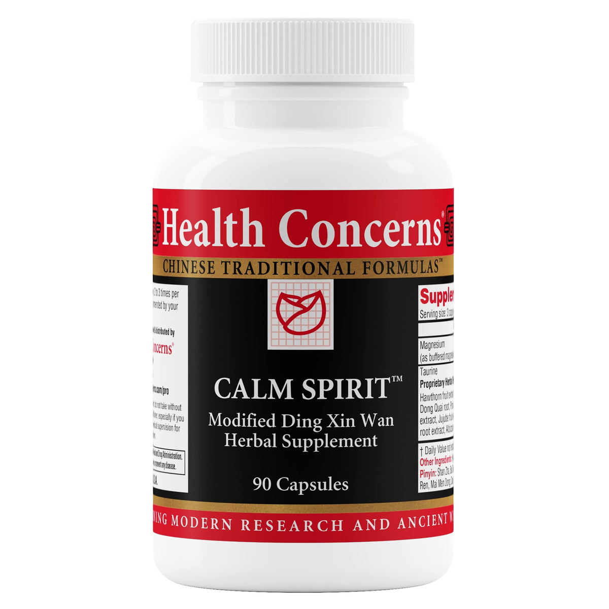 Health Concerns Calm Spirit bottle front view