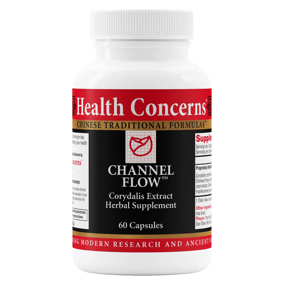Health Concerns Channel Flow bottle with 60 capsules