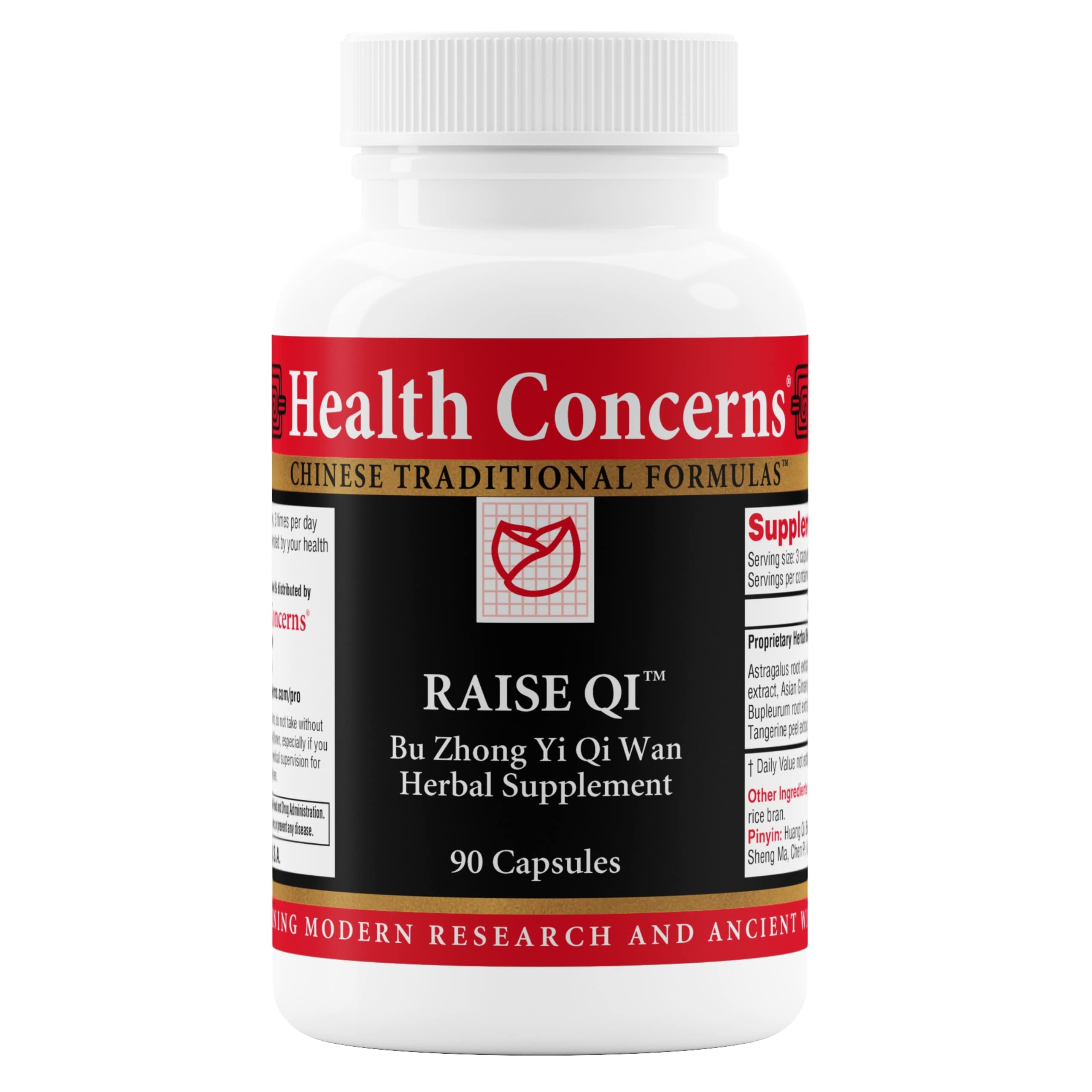 Health Concerns Raise Qi bottle label – 90 capsules