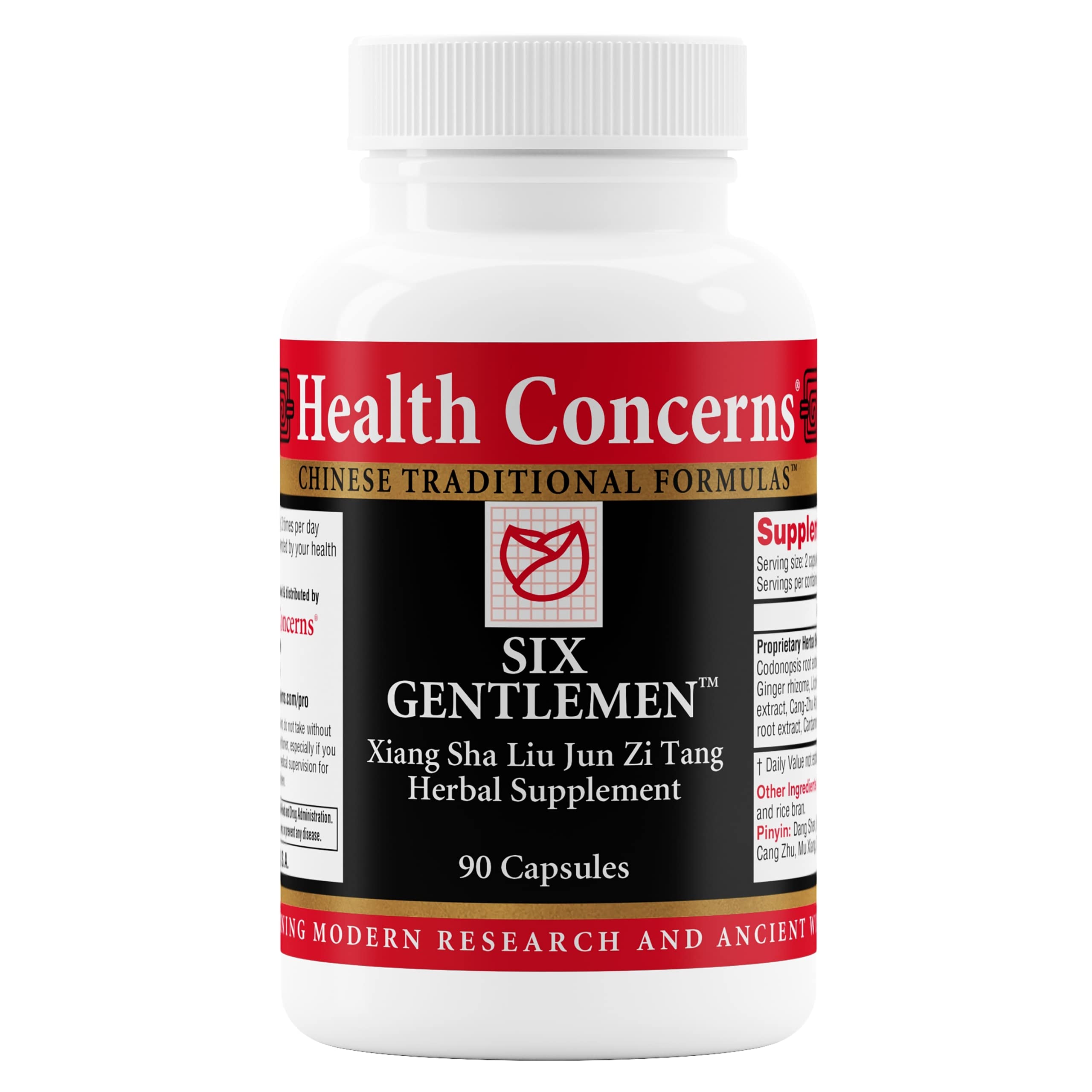 Health Concerns Six Gentlemen bottle with label