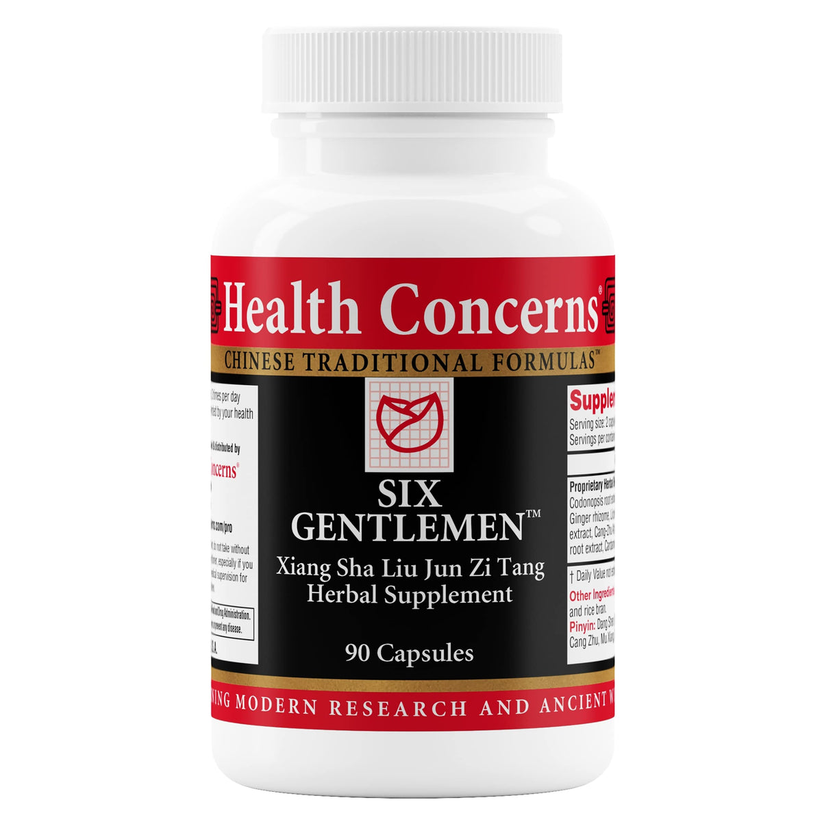 Health Concerns Six Gentlemen bottle with label