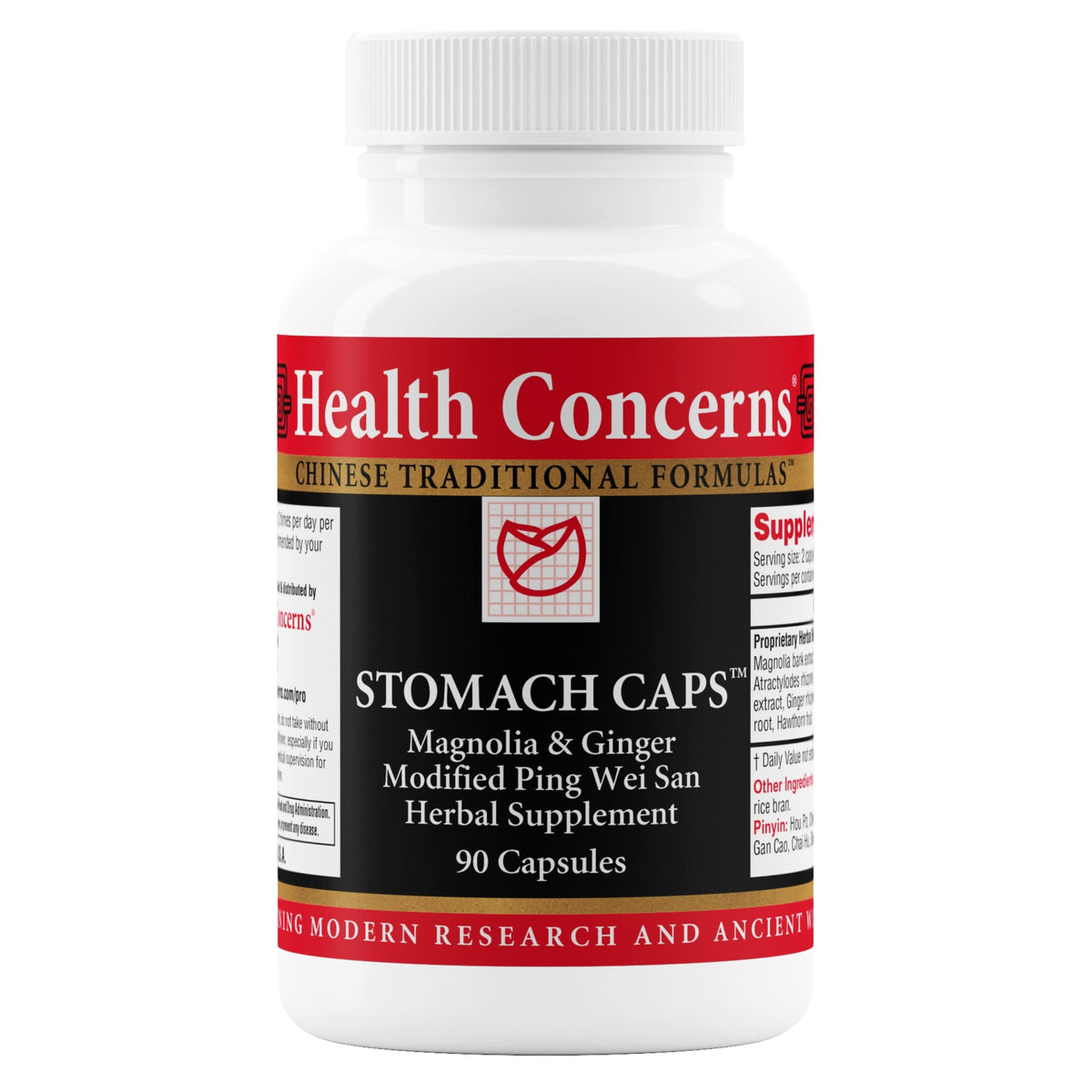 Health Concerns Stomach Caps bottle with label