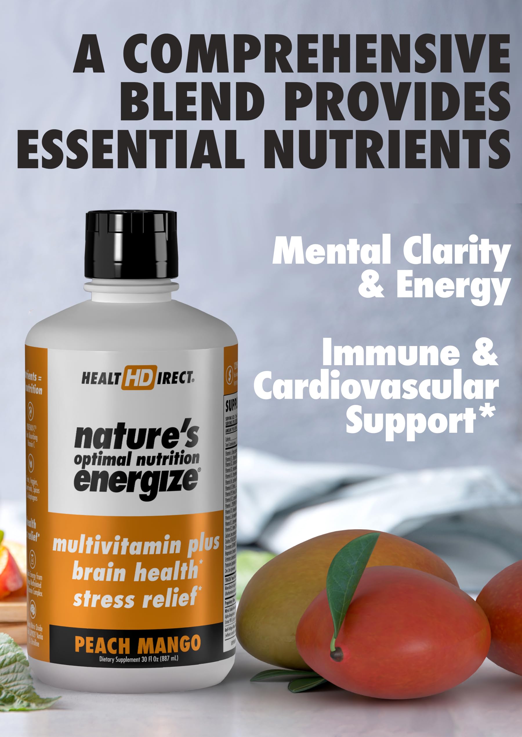 Immune and antioxidant support ingredients including Vitamin D3 and Vitamin C