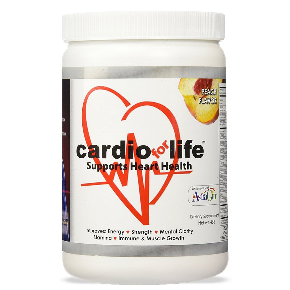 Health Guardian Cardio for Life L-Arginine Powder 16oz – Peach flavor, front label