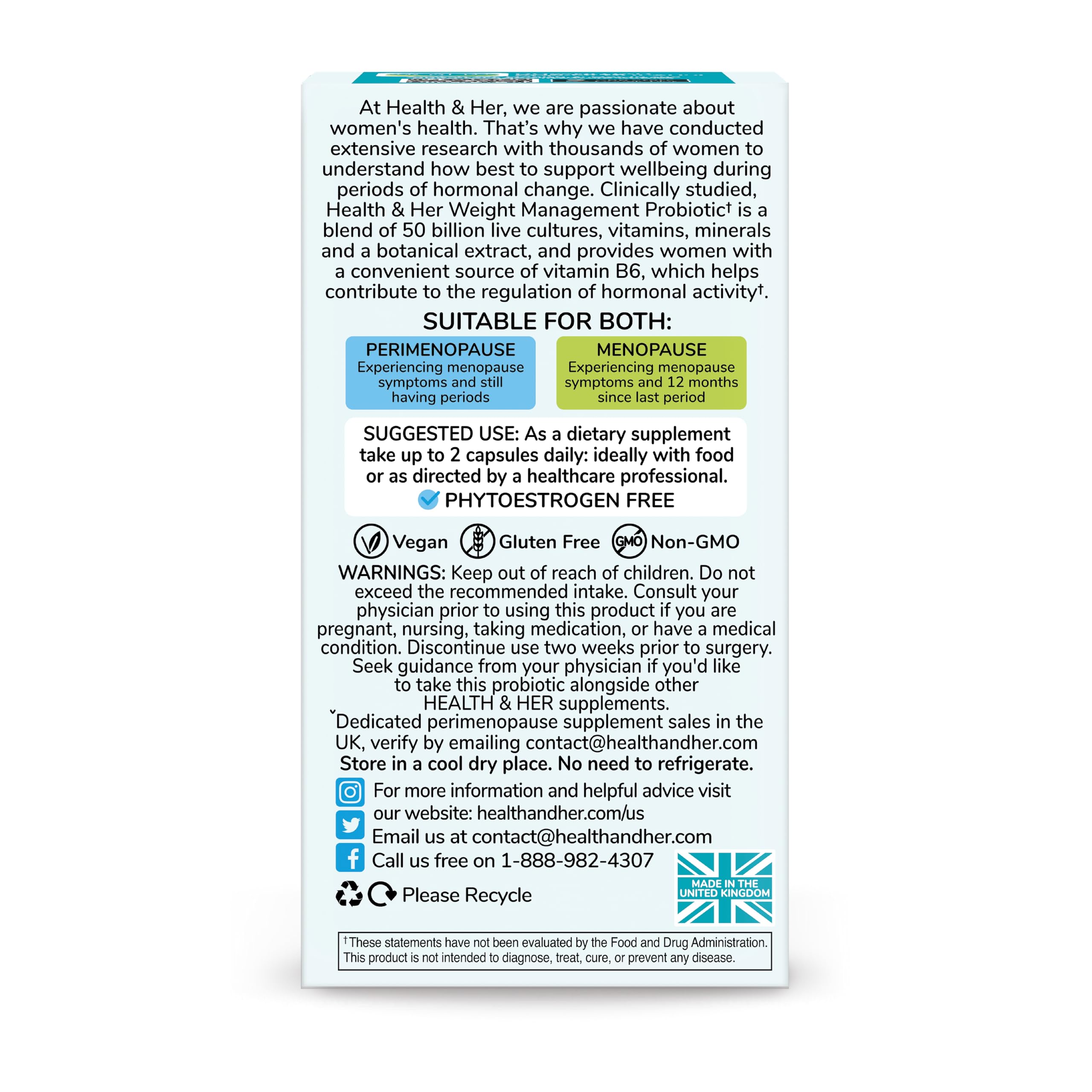 Health & Her menopause app on a smartphone