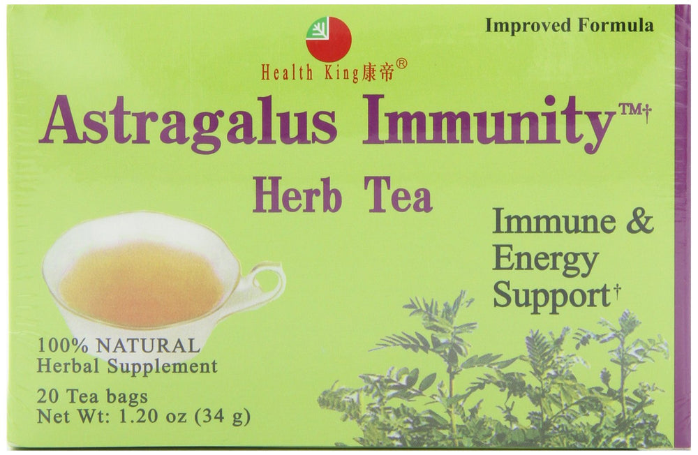 Health King Astragalus Immunity Tea 20-count teabags pack of 4 box front
