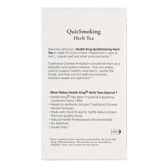 Close-up of Health King Stop Smoking Tea bags
