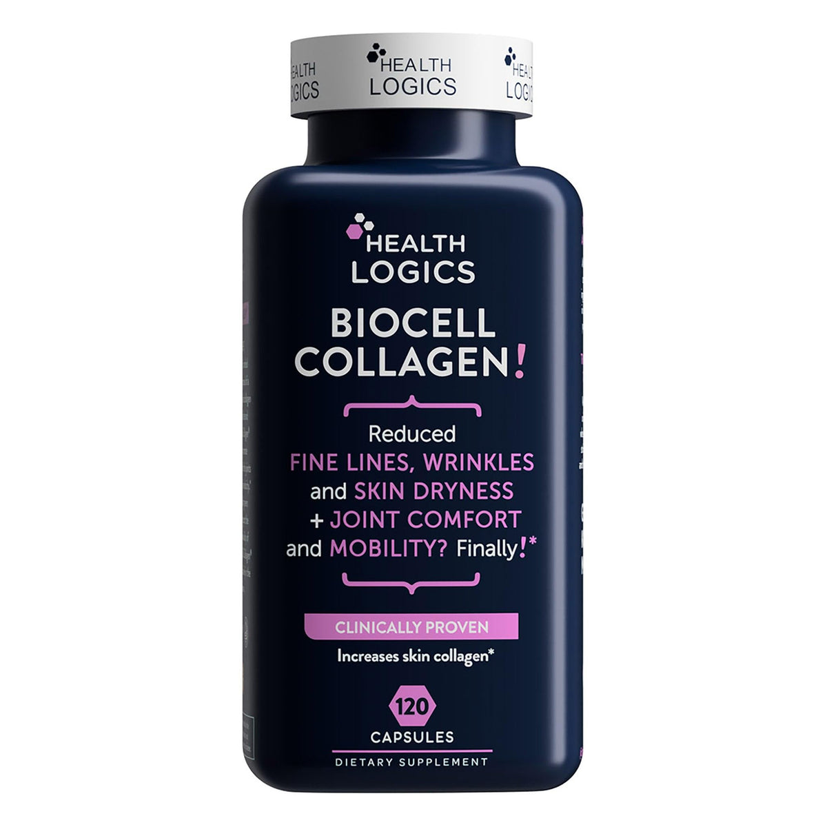 BioCell Collagen bottle label and capsules